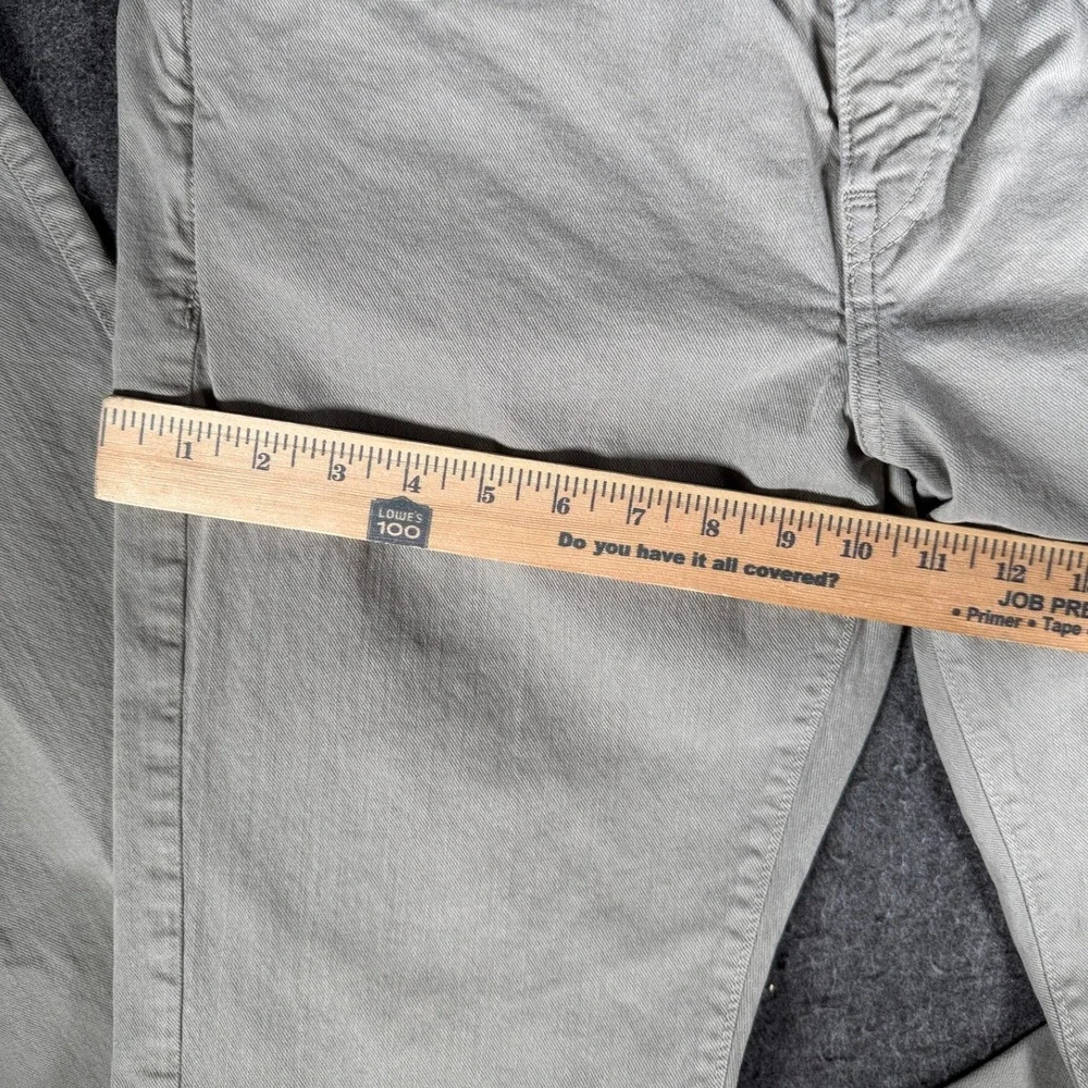 J. Crew 484 Slim Fit Pants Mens 33x34 Sage Green Cotton Stretch Button Fly 13156